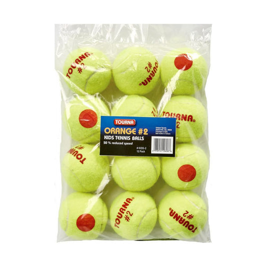 Tourna Kids #2 Orange Kids Tennis Balls x12