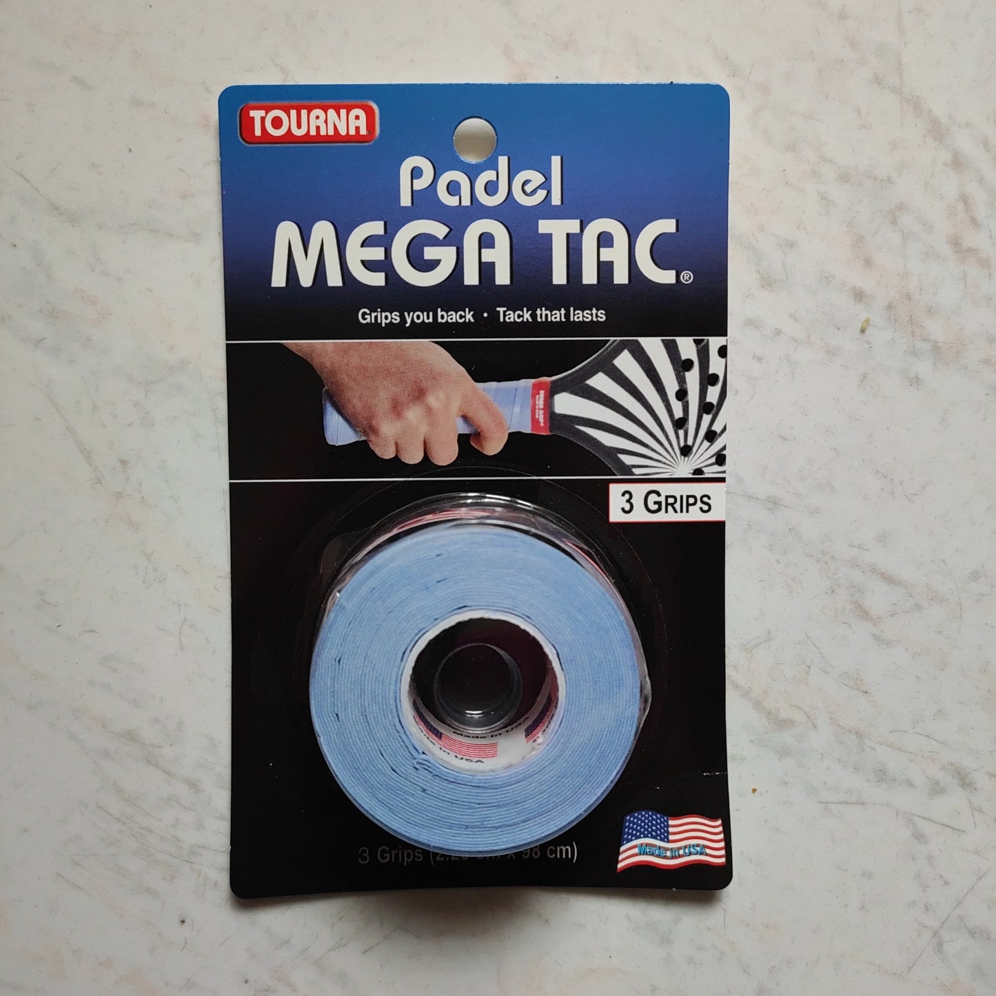 Tourna Mega Tac Padel (Blue) x3 overgrips
