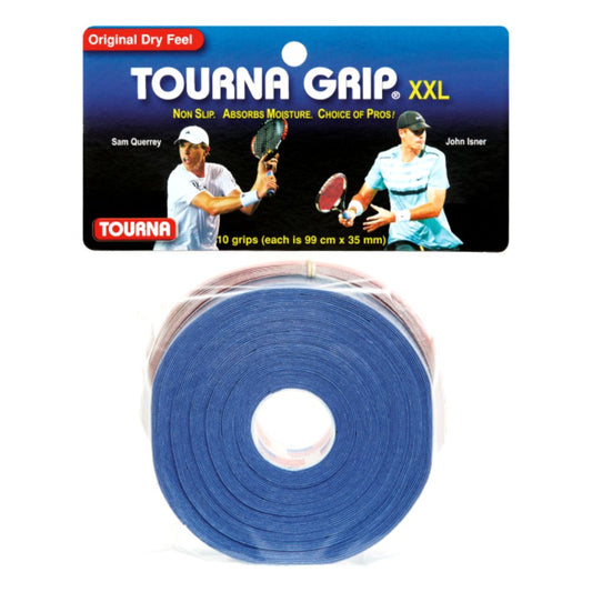 Tourna Blue - 10 XXL grips on roll overgrip