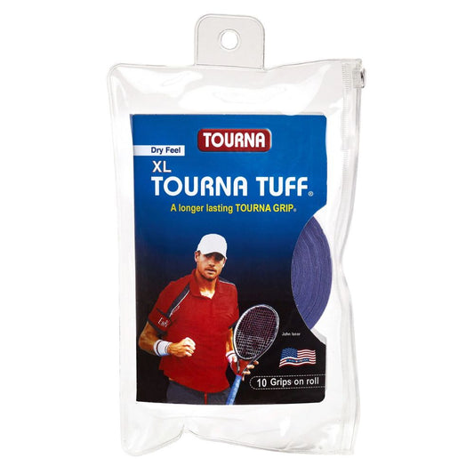 Tourna Tuff Blue- 10 XL grips on roll overgrips