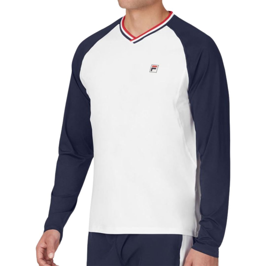 Fila Essentials Heritage Long Sleeve Top White/Navy