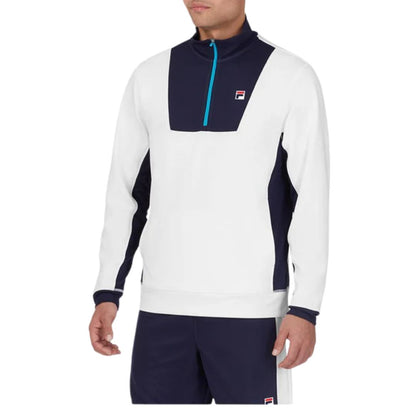 Fila Groundbreaker Long Sleeve 1/4 Zip White/Navy