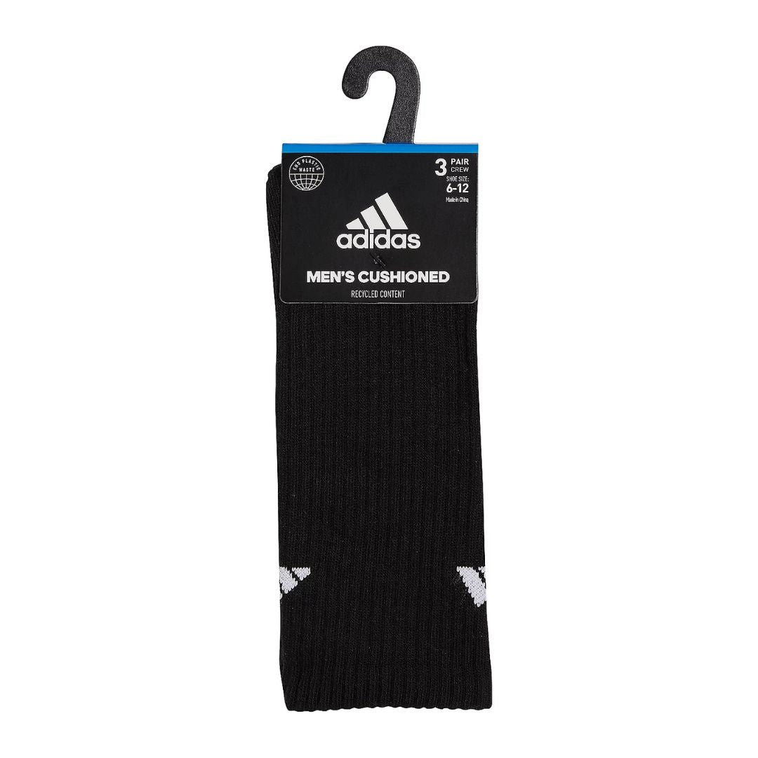 Adidas Men's cushioned 3.0 Crew 3-Pack Black