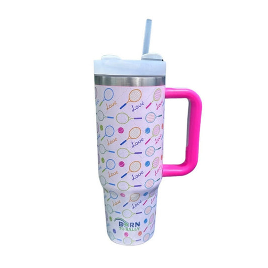 Born to Rally Tennis 30 Oz Tumbler - Love