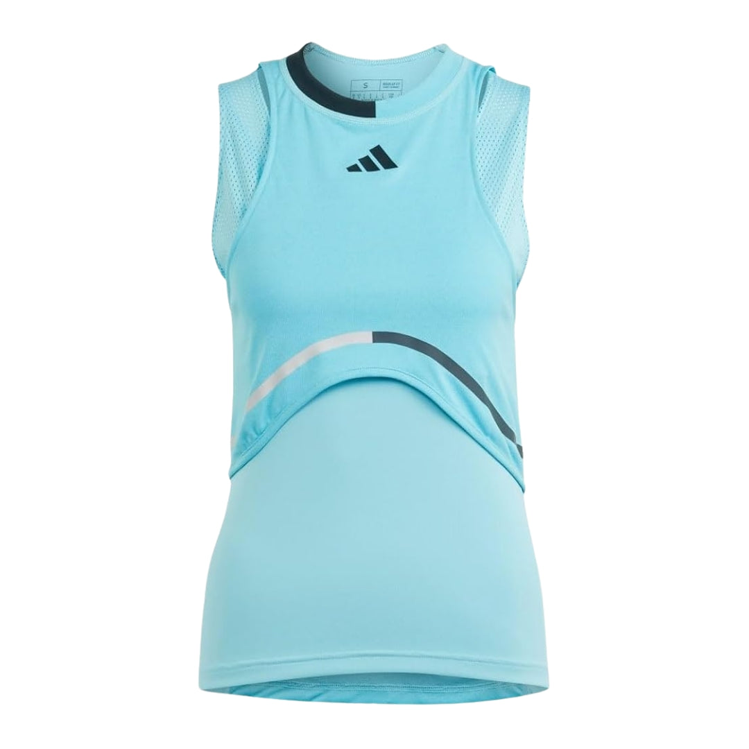 Adidas NYC Match Tank Lucid Cyan