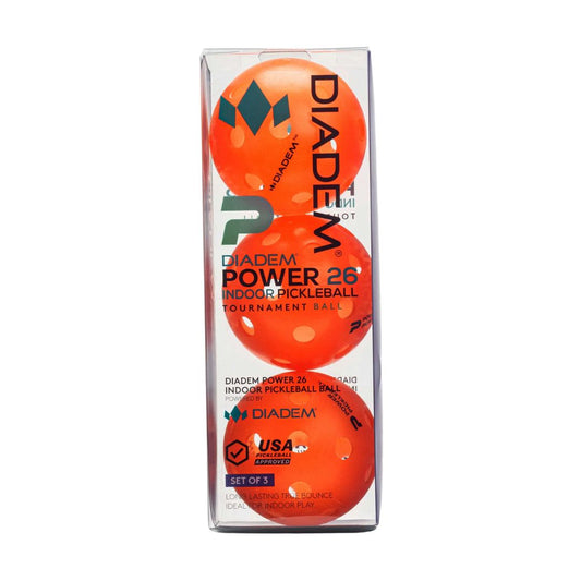 Diadem Official Pickleball Indoor Ball Orange x3