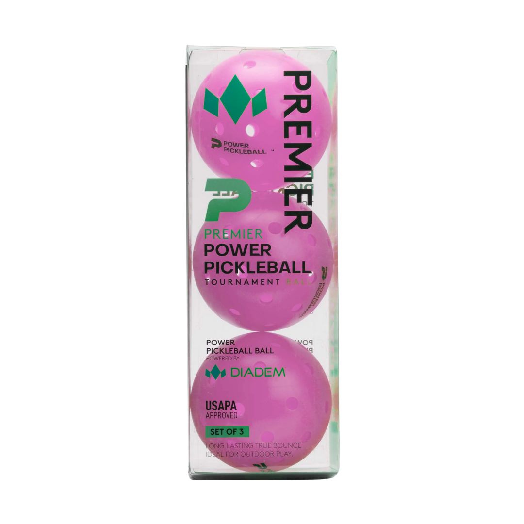 Diadem Official Pickleball Outdoor Ball Pink x3