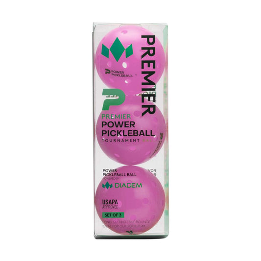 Diadem Official Pickleball Outdoor Ball Pink x3
