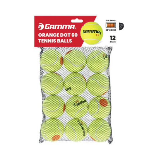 Gamma Orange Dot 60 Tennis Balls x12