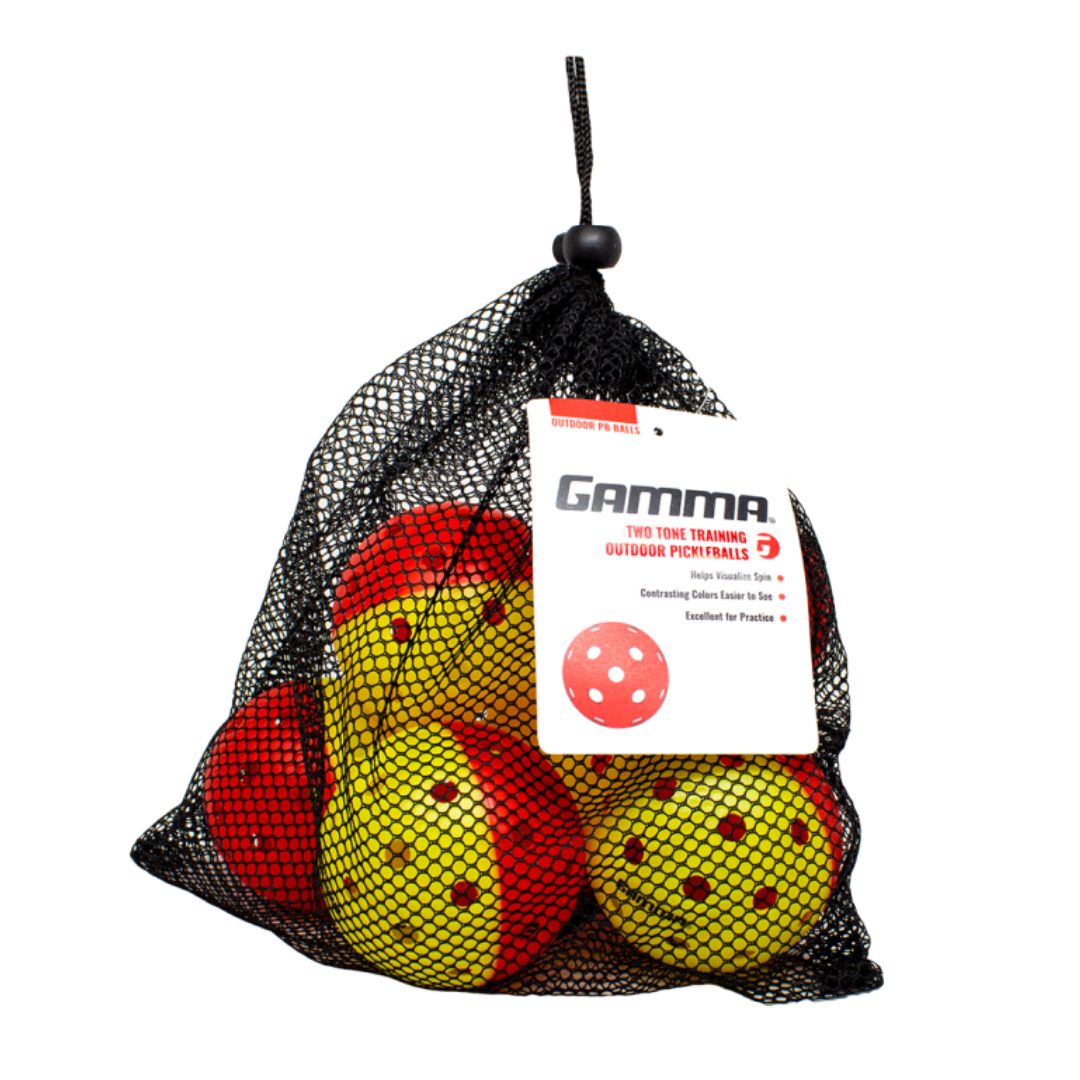 Gamma Two Tone Outdoor Training Pickleball x12 Red/Yellow