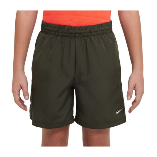 Nike Dri Fit Multi + Boys' Tennis Short Verde Oliva