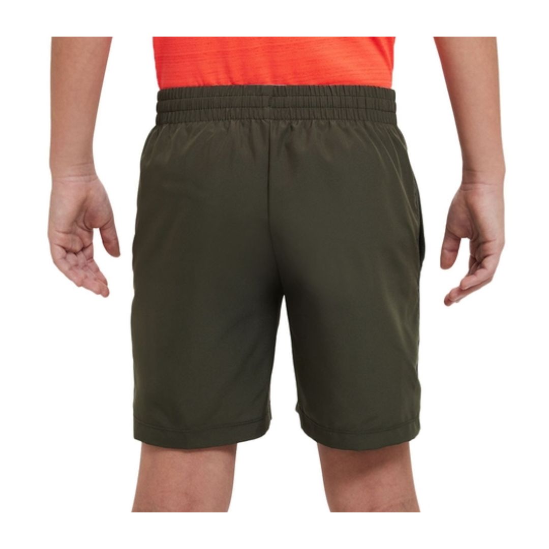 Nike Dri Fit Multi + Boys' Tennis Short Verde Oliva