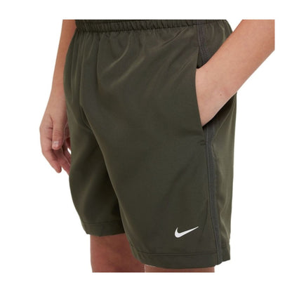 Nike Dri Fit Multi + Boys' Tennis Short Verde Oliva