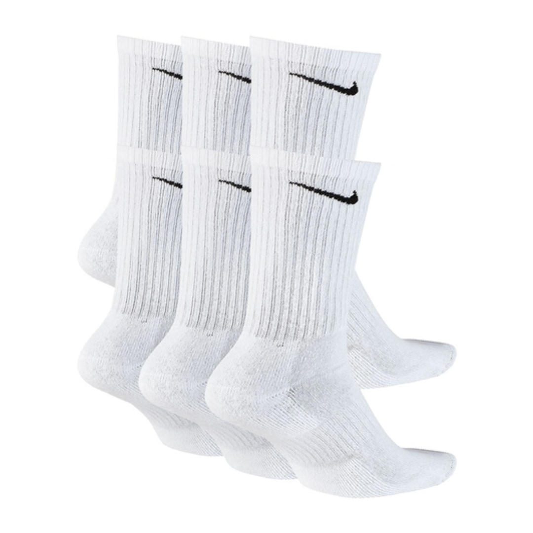 Nike Everyday Cushioned 6 Pack Crew Junior White