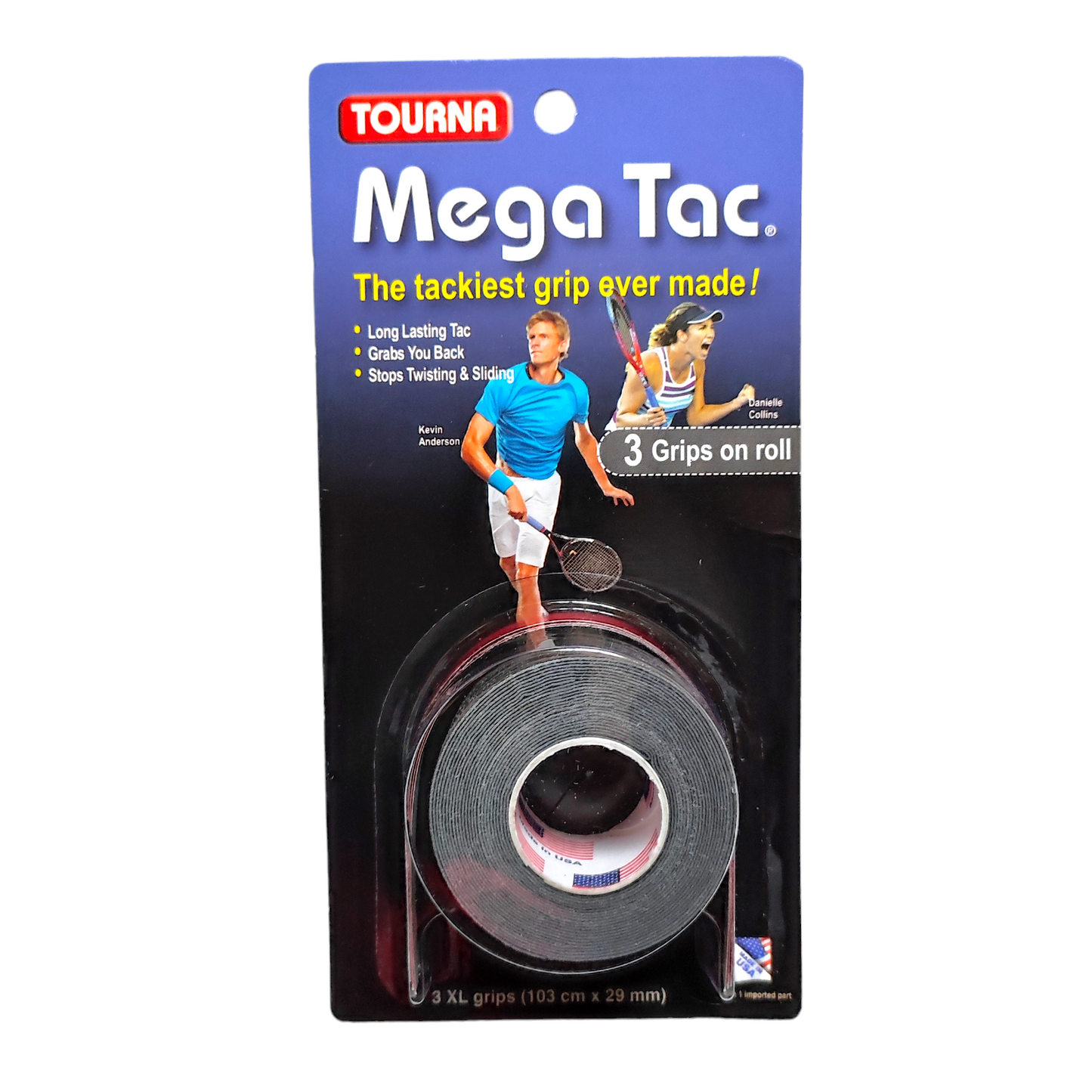 Tourna Mega TAC Tennis Black x3