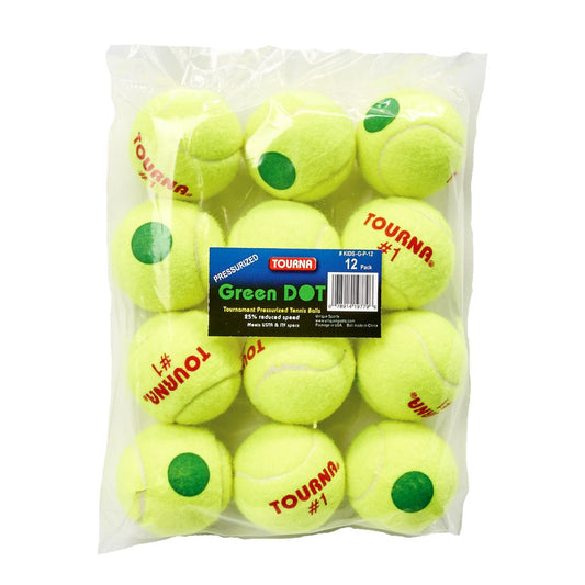 Tourna Stage 1 Green Dot Tennis Ball x12