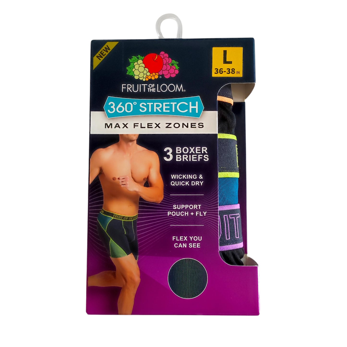 FOTL 360 Stretch Max Flex Zoner Brief Boxer x3