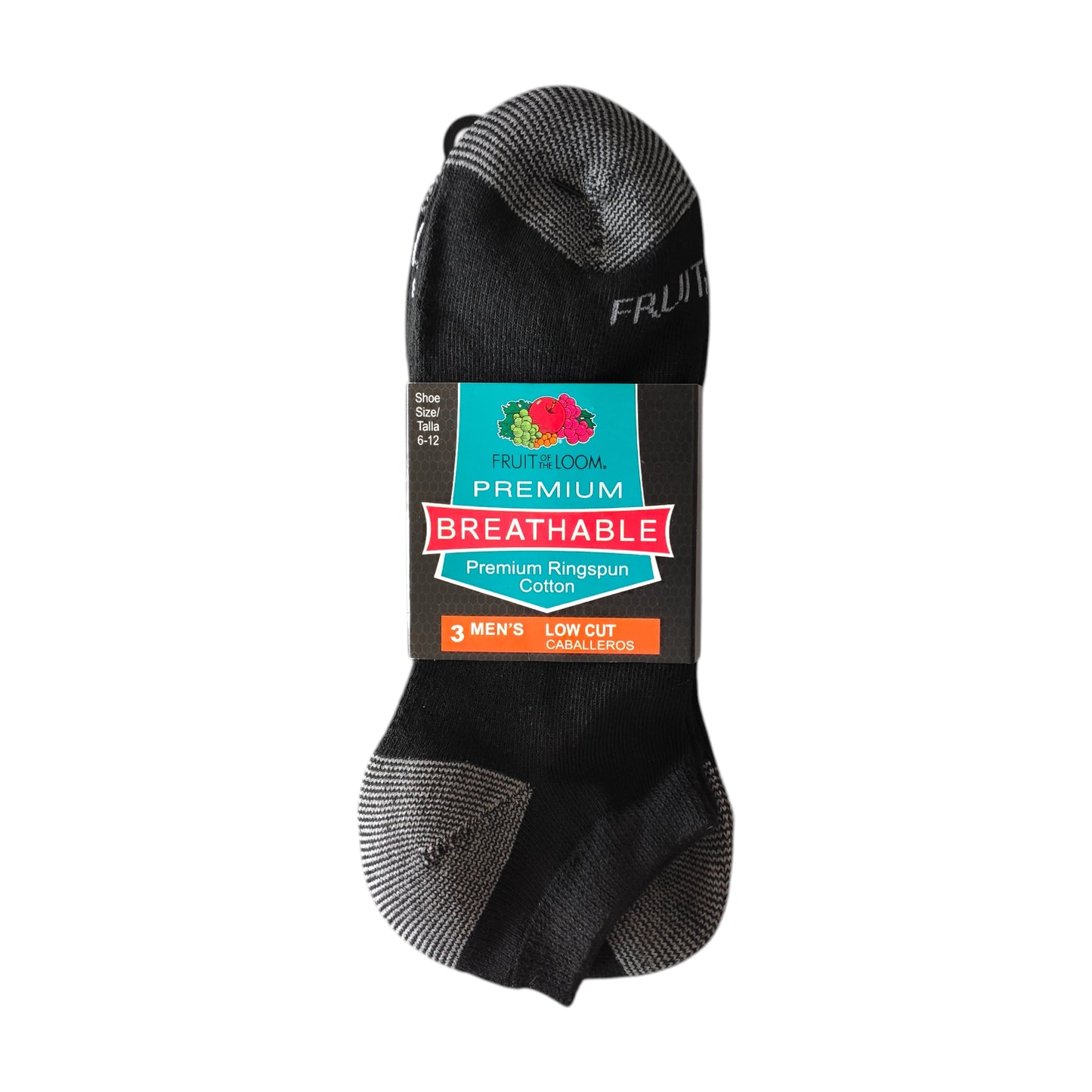 FOTL Medias tobilleras Low Cut negra x6