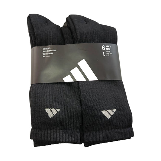 Adidas Athletic Cushioned Crew 6-Pack Black