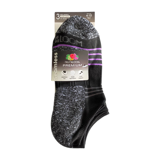 FOTL Medias Dama Seamless No show Negra x6