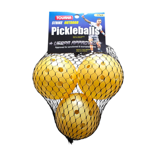 Tourna Pickleball Outdoor Optic Yellow x3